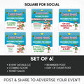 family movie night invitation christmas holiday